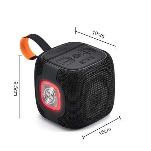 Image of Party Waves 306 10W 5.3 Bluetooth Wireless Speaker,LED Lights,5H Playtime,TWS Pairing,Portable for Home /Outdoor /Travel (Black)