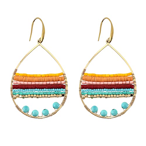 Beaded Earrings for Women Boho Earrings for Women Bohemian Dangle Earrings Summer Beach Earring Handmade Fashion Bohemian Jewelry