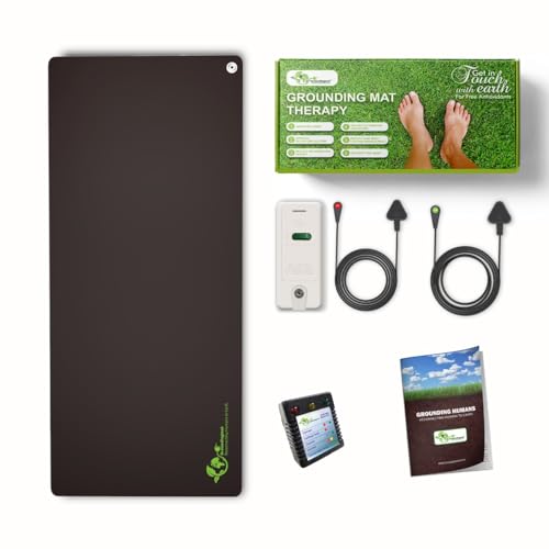 Image of Grounding Mat Therapy Kit, Drops Body Volt to Zero, Restful Deep Sleep, Reduce Pains, Stress, Depression and Anxiety, Men & Women, Stops Electrical and Magnetic Fields (Home & Office Use)