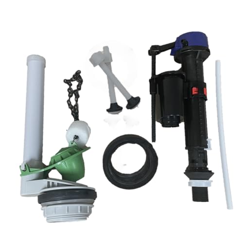 Kit de válvulas para inodoro Crane Galaxy / Cranada, incluye válvula de descarga de 2 pulgadas y válvula de llenado con conexión inferior de 7/8 pulgadas, fabricado en ABS miniatura 1