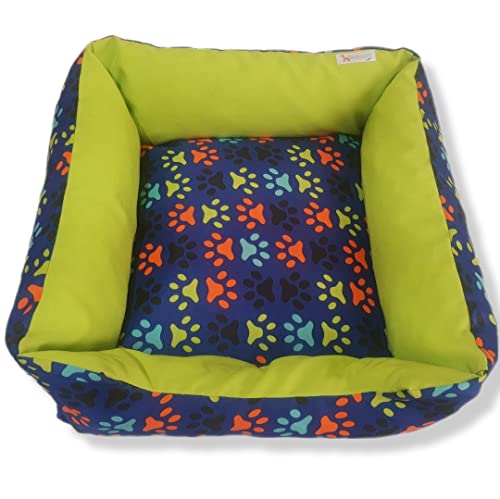 Cama Caminha Pet Média Lavável C/Zíper 60 x 50 cm M Cachorro/Gato (Patinhas Azul)