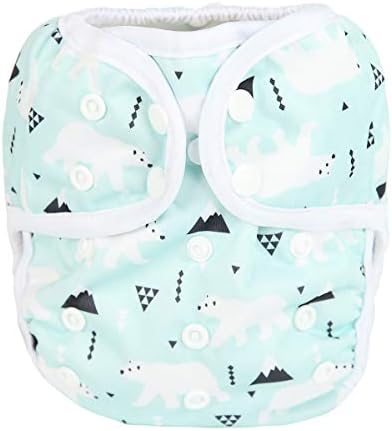 Sigzagor Baby Cloth Diaper Cover Nappy One Size 8lbs to 36lbs (Polar Bear)