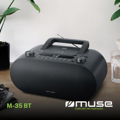Reproductor CD Muse M-35 BT negro con radio digital USB y conexión bluetooth 2