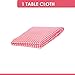 Tablecloth for 6ft folding table -Fitted Rectangular Table Cloth for 6 Foot – size 30 x 72 inch - Plastic Vinyl Flannel Backed With Elastic Rim- For Christmas|Parties - by ATK ( RED CHECKERED)