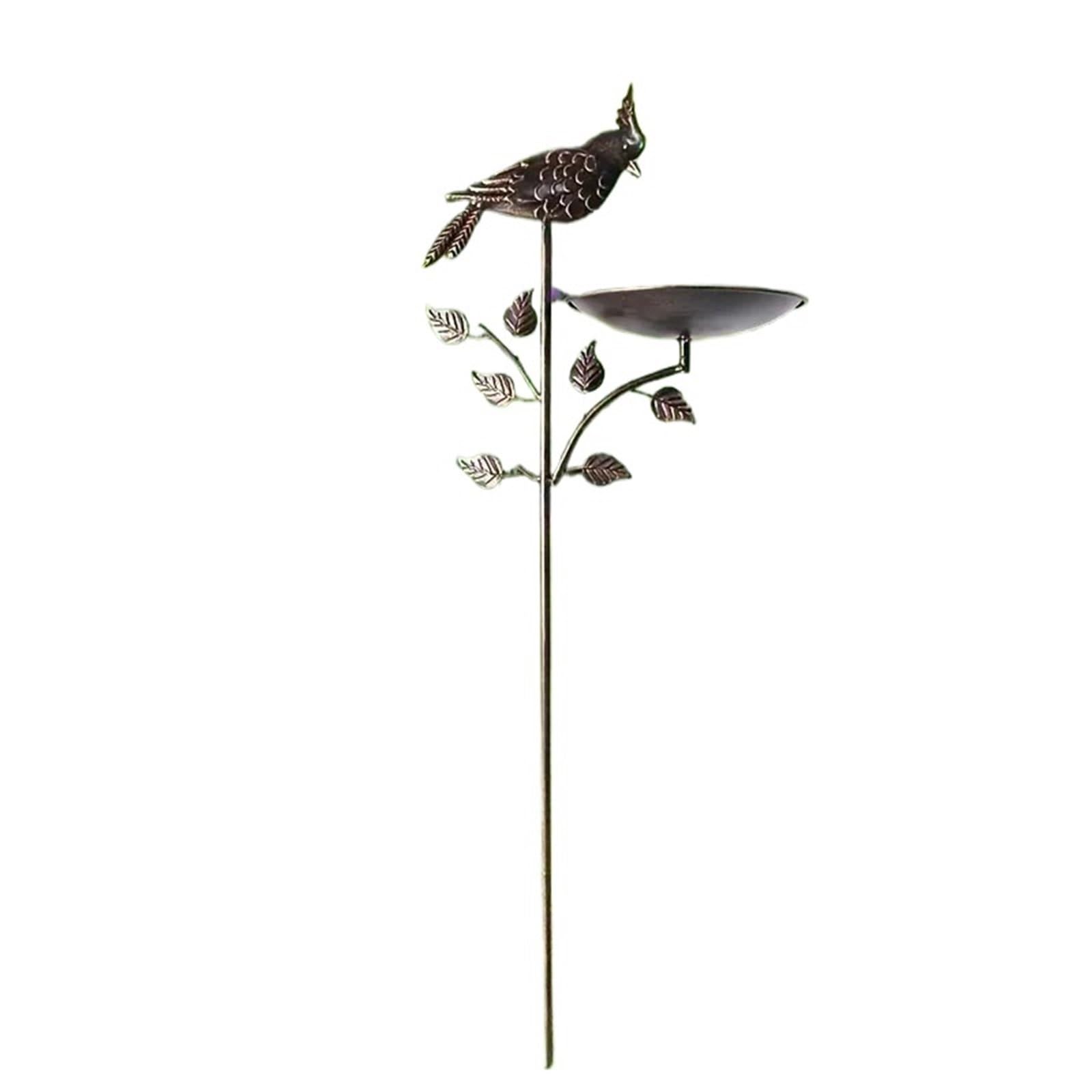 Comedero for pájaros de oropéndola Metal, Bebedero Impermeable for Exteriores, for jardín, comederos Suelo, Cobre Antiguo Profundo per Balcone Giardino Cortile Patio