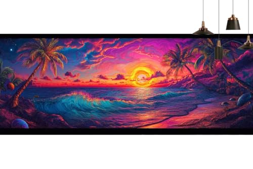 DIY tableau strass diamant canevas débutant kit 50x100cm coucher de soleil - 2