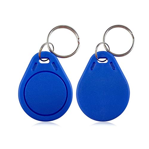 AOAMZ 10 x Insignias RFID Chips 13.56Mhz 1K Llavero Token NFC Tag Proximidad Transpondedor Smart IC Tarjeta de control de acceso - Azul (F-2)