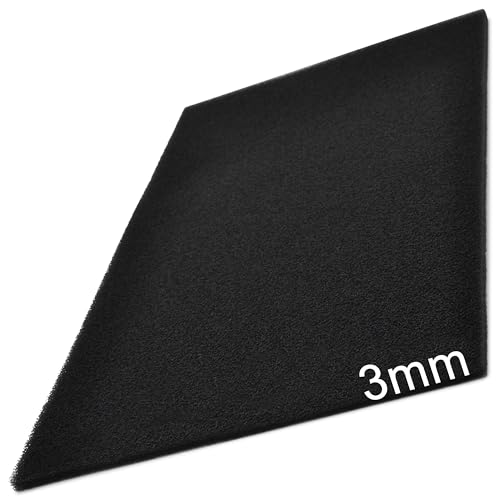 Easyboost Espuma de Filtro de Aire Universal 28x15cm Grosor 3mm de corte para Scooter Moto Quad Cortacésped Desbrozadora Motocultor Motosierra Filtración del Carburador