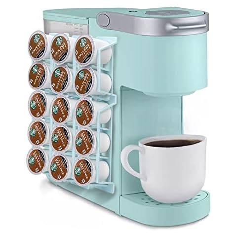 SUNGRACE K Cup Pod Organizer Holder for Keurig K-cup Coffee, Side Mount Storage Holders, Perfect for Small Counters (Blue, 3 Pack for 15 K Cups) Cover