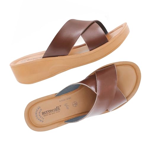 Image of AEROWALK Stylish Fashion Slipper for Women | Comfortable| Lightweight | Anti Skid | Casual Office Footwear (ATB2)