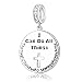 AMATOLOVE I Can Do All Things Through Christ who Strengthen Me 925 Sterling Silver Charms for Bracelet Religion Jewelry