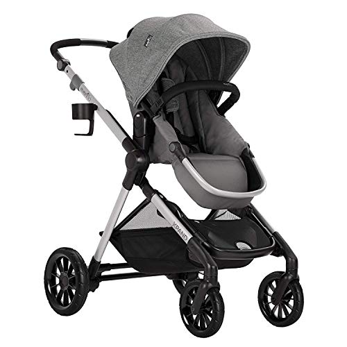 Image of Evenflo Pivot Xpand Modular Stroller, Baby Stroller, Converts to Double Stroller, 4 Modes, Durable Construction, Extra-Large Storage Basket, Compact Folding Design, 55-lb Capacity, Percheron Gray