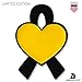 Covid-19 Awareness Black Ribbon Pin,Fundraising COVID Cause enamel badge,Black Yellow Ribbon Memorial Lost in Covid Friend family member pin,Hope Ribbon Brooch charity, Alloy Steel, enamel