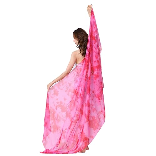 250x120cm Belly Dance Scarf Veils Hand Scarf Hand Thrown Gradient Tie-dye Dance Scarf Veils3