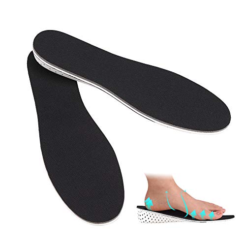 Plantillas transpirables unisex, 1 par de plantillas para aumentar la estatura y aliviar el dolor, amortiguación invisible, espuma viscoelástica suave, para el cuidado de los pies 4 CM Cover