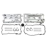 Roneeson Left and Right Side Aluminum Engine Valve Cover with Gasket for Infiniti EX35 2008-2012, FX35 2009-2012, G35 2007-2008, M35 2009-2010, M35h 2012-2013, Q50/Q70 14-18, Nissan 350Z 07-09