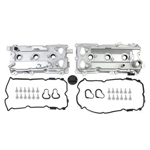 Roneeson Left and Right Side Aluminum Engine Valve Cover with Gasket for Infiniti EX35 2008-2012, FX35 2009-2012, G35 2007-2008, M35 2009-2010, M35h 2012-2013, Q50/Q70 14-18, Nissan 350Z 07-09