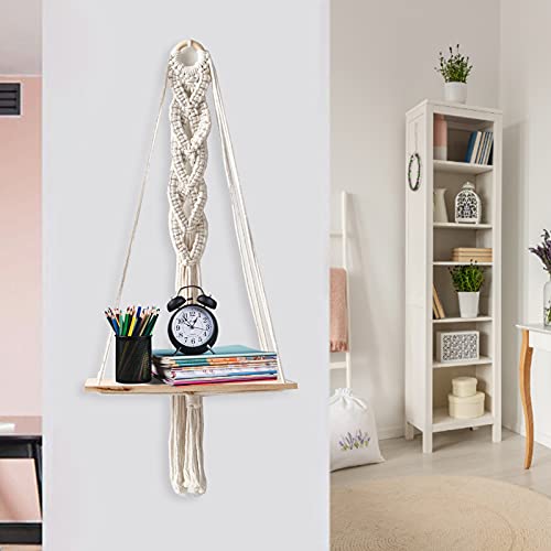 Boho Wandtapijt van macramé, wanddecoratie, wandtapijt, plantenhouder, Scandinavische stijl, kwast, handgemaakt… - Afbeelding 4