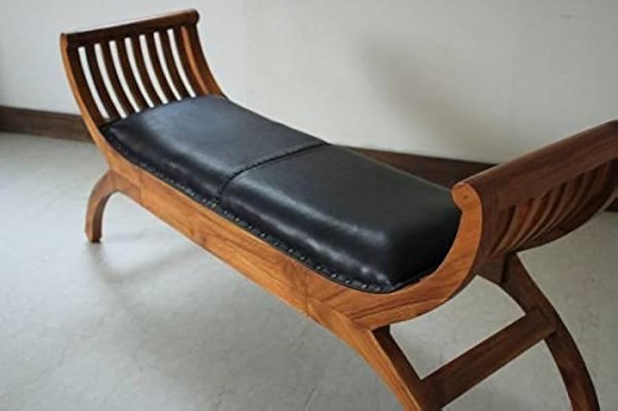 Amazon｜【アジアン家具】 カルティニ ベンチ 2人掛け 無垢材