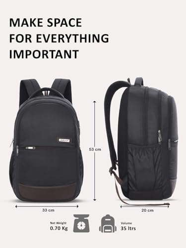 Image of Lavie Sport 35L Zenith| 19 Inch | Fits Upto 15 Inch Laptop Backpack | Laptop Compatiable | Rain Cover | Combi Lock | College Bag | for Men & Women