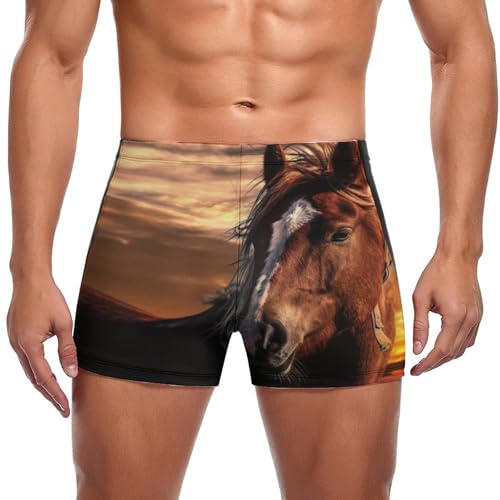 Swim briefs homme Cheval du Crépuscule anti-irritation à séchage rapide