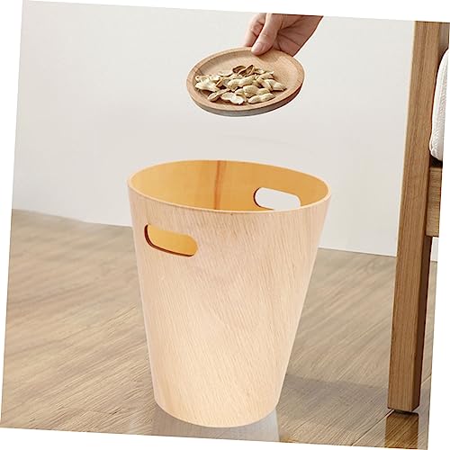 Papelera de escritorio MAGICLULU de madera beige miniatura 2