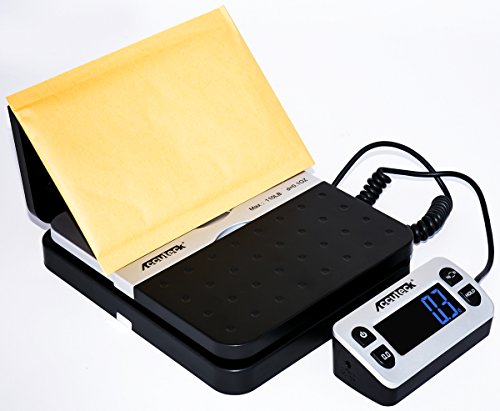 accuteck shippro 110lbs x 01 oz digital shipping postal scale black w-8580-110-black