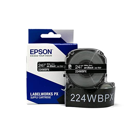 Labelworks 224WBPX Pet Tape Cartridge - White On Black Industrial Label Maker Tape thumb #5