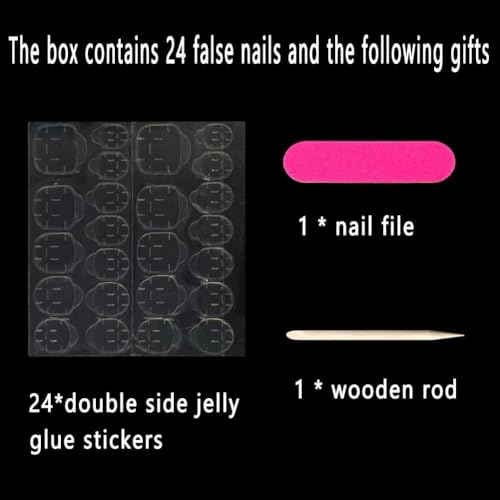 Image of Fashionharbour 24 Reusable Artificial Fake Nail Set| Lightweight & Long Lasting| Easy To Use| Quick Fix For Festivals & Special Occasions (ani)