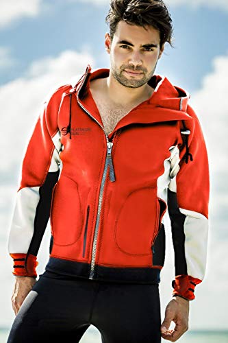 image for Platinum Sun Unisex PRO Neoprene Jacket Wetsuit Hoodie - Waterproof Wi