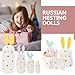 TOYANDONA Russian Nesting Dolls - 4pcs Stacking Wooden Matryoshka Dolls Rabbit Bunny Nesting Easter Eggs Toys for Easter Party Home Decoration