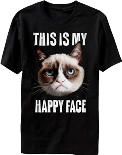T-shirt Grumpy Cat pour homme, le style Happy Face idéal pour le week-end