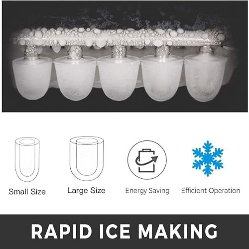 Dispensador automático de hielo, máquina de hielo de sobremesa mejorada con botones táctiles simples miniatura 4