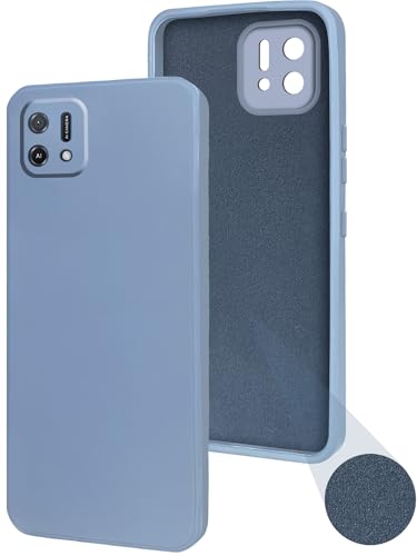 Image of Jkobi Back Cover Case for Oppo A16K | A16e (Matte Finish Silicone with Inside Fiber Cloth |Light Blue)