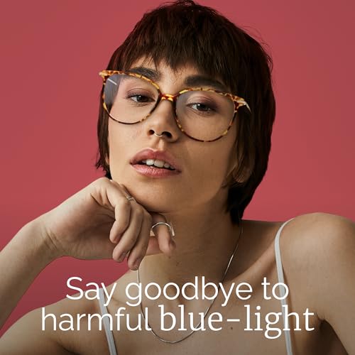 Gaoye Blue Light Blocking Glasses - Trending Round TR90 Frames, Metal Arms, UV400 Protection - Matching Soft Case - Image 3