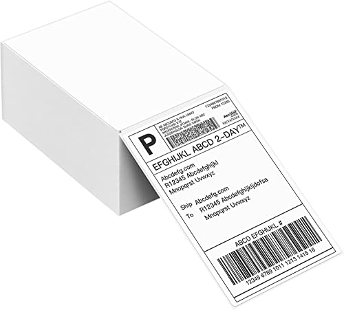 Thermal Direct Shipping Label (Pack Of 500 4X6 Fan-Fold Labels), Nelko Thermal Labels For Thermal Printer, Commercial Grade #TOP17