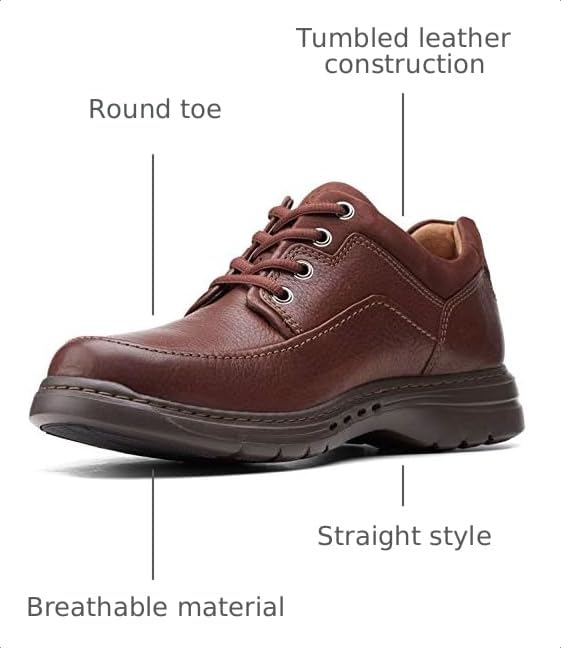 Image of Clarks Un Brawley Lace Leather Shoes