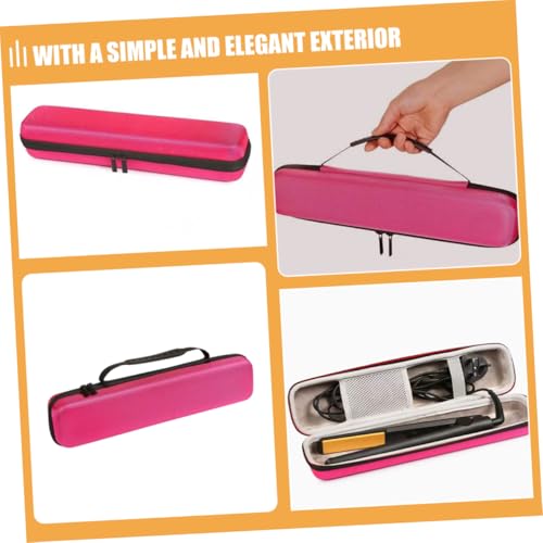 Estuche rígido rosa para planchas y accesorios de cabello miniatura 7