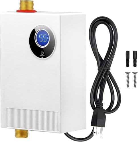 Tankless Water Heater Electric 110V, 3000W Under Sink Instant On Demand Hot Water Heater with Digital Display for RV Kitchen