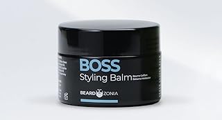 BOSS Styling Balm and Extreme Moisturizer by BeardZonia (Masculine Scent Collection) Long-lasting Leave-In Conditioner for Beard and Hair - Canadian Made - Boosts Beard Growth, Strengthens, Reduces Itching and Flaking - 100% Natural Organic Ingredients - Quick and Easy to Apply – Mild Hold