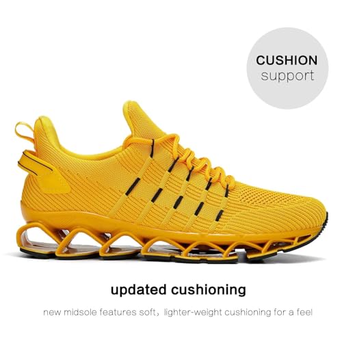 Image of Mens Slip On Walking Shoes Blade Non Slip Tennis Running Shoes Lightweight Workout Breathable Mesh Fashion Sneakers