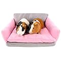 ONEJU Guinea Pig Bed, Guinea Pig Sofa, Rabbit Bed, Bunny Sofa, Guinea Pig Cage Accessories for Guinea Pig, Bunny, Hamster, Chinchilla, Ferret, Rabbit and Other Small Pets - Sofa Shape