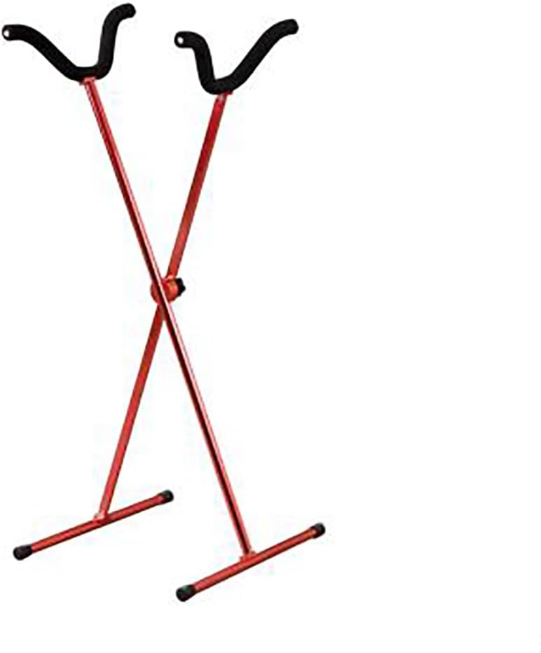 RC Airplane Stand Foldable Aluminum Display Holder, Compact Storage Design with Anti-Skid Padding (Red)