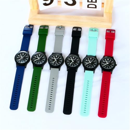 New Durable Silicone Teen Girls/Boys Student Quartz Waterproof Wristwatch Arabic Numeral Dial Watches4