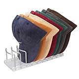 Picture of LTLUTU Stainless Steel 9-Cap Baseball Cap Holder Organizer, Metal Hat Rack Display Stand for Dresser Garage Shelf - Home Storage Gift for Men Fans Collectors, Heavy Duty Space Saving (1-Pack)