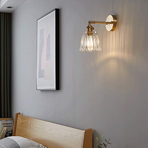 Applique murale laiton avec interrupteur pour éclairer les pièces sans plafonnier