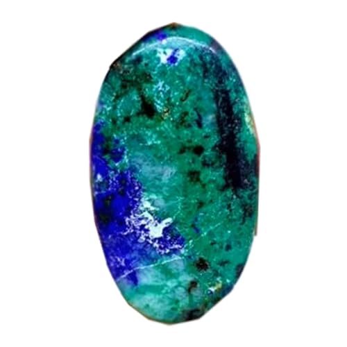 Cabochon azurite malachite véritable 35 mm, gemme d'exception pour joaillerie DIY