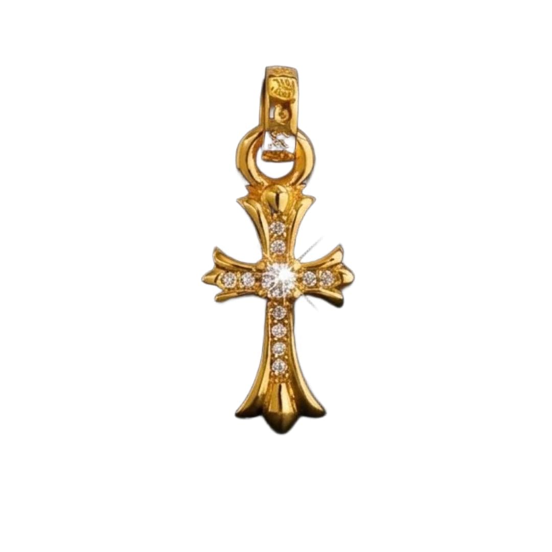 単品 ベビーファット クロス ペンダントトップ ゴールド 22K 3Aジルコニア Amazon | ベビーファット クロス ペンダントトップ ゴールド 22K 3A