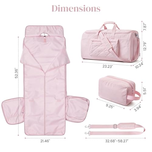 S-ZONE Garment Duffle Bag for Travel Carry On Weekender Bag4