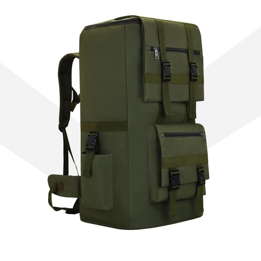 120L Große Kapazität Taktische Rucksack Outdoor wasserdichte Klettertasche Armee Fan Wanderrucksack Reiserucksack Trekkingrucksack für Reisen Radfahren Klettern Armeegrün